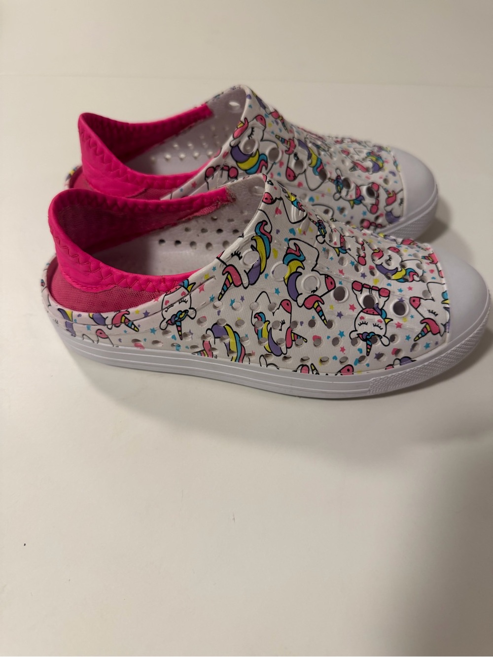 Skechers Foamies Guzman Steps Unicorn Girls Water Shoes Slip On - SZ 13